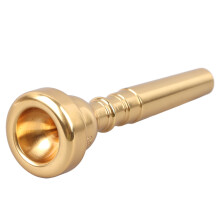 Metal Trumpet Mouthpiece 3C for Trumpet, Gold Finish, Replacement
