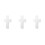 3Pcs Polystyrene Foam Unfinished Christmas Cross For Diy Craft 4