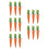 15 Pcs Easter Carrot Ornaments Fabric Mini Decor For Spring Party 4