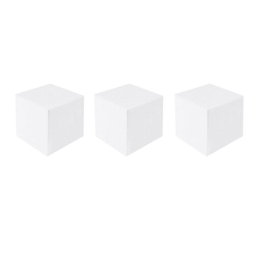 9 Pcs White Craft Cube Block Set For Sculpture Cake Dummies 6 Inch