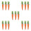 15 Pcs Easter Carrot Ornaments Fabric Mini Decor For Spring Party 9