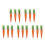 15 Pcs Easter Carrot Ornaments Fabric Mini Decor For Spring Party 5
