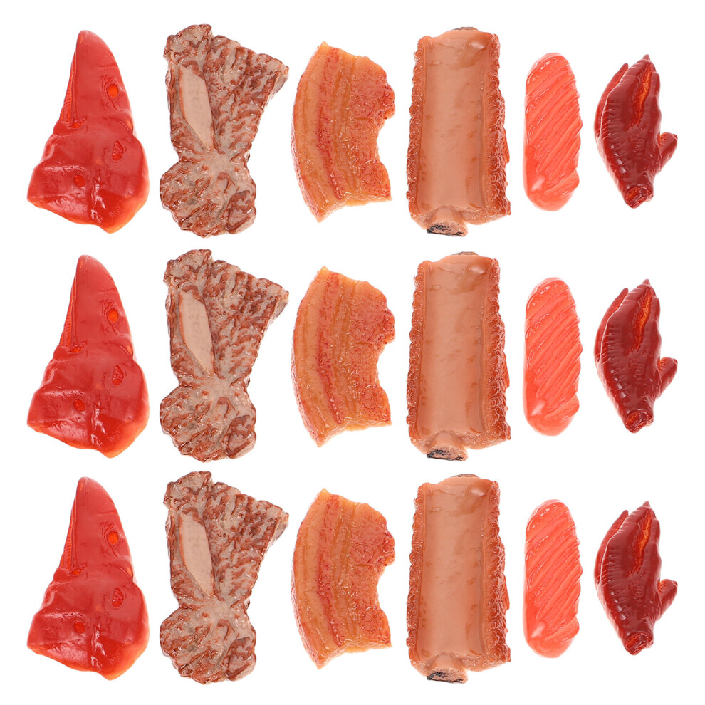18Pcs Realistic Fake Food Meat Model For Photography Teaching Crafts 3362939270297