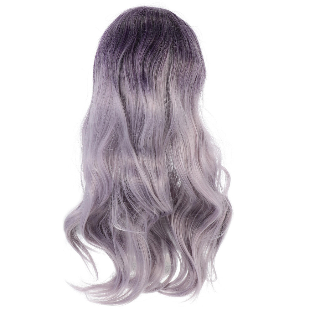 Artibetter Unisex Middle Parting Heat Resistant Fiber Wig With Natural Gradient Wave