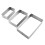 9 Pcs Stainless Steel Rectangular Mousse Rings Set For Baking 1