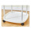 Luxury Double Layer Bedside Shelf Rolling Nightstand White Plastic Iron 4