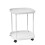 Luxury Double Layer Bedside Shelf Rolling Nightstand White Plastic Iron 16