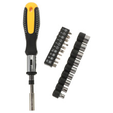 One Set Magnetic Ratchet Screwdriver With Bit Holder Multi Functional