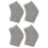 2Pcs Moisturizing Gel Heel Socks Grey Open Toe for Cracked 5