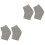 2Pcs Moisturizing Gel Heel Socks Grey Open Toe for Cracked 3
