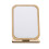1Pc Beige Wooden Foldable Makeup Mirror Large Surface Desktop Mirror 1