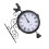 Outdoor Wrought Iron Wall Clock Garden Double Sided Bell Shape Black 5