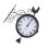 Outdoor Wrought Iron Wall Clock Garden Double Sided Bell Shape Black 4