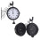 Outdoor Wrought Iron Wall Clock Garden Double Sided Bell Shape Black 10