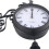 Outdoor Wrought Iron Wall Clock Garden Double Sided Bell Shape Black 6