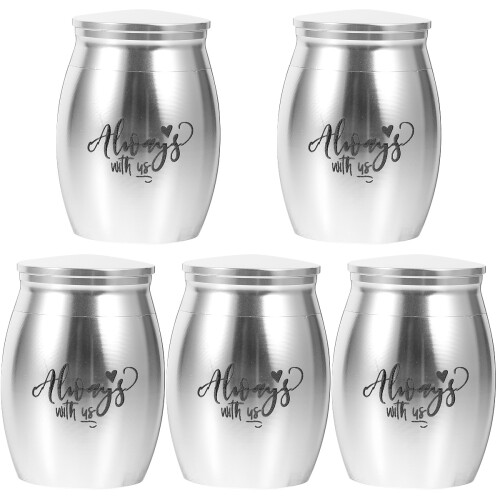 5Pcs Small Stainless Steel Keepsake Urn For Pet Dog Cat Ashes 1