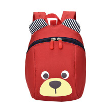 3Pcs Kids Backpack Anti-Lost School Bag With Leash Red