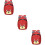 3Pcs Kids Backpack Anti-Lost School Bag With Leash Red 9