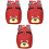 3Pcs Kids Backpack Anti-Lost School Bag With Leash Red 3