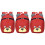 3Pcs Kids Backpack Anti-Lost School Bag With Leash Red 4