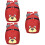 3Pcs Kids Backpack Anti-Lost School Bag With Leash Red 7