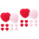 48 Pcs Wool Felt Hearts Decorations Colored Small Adorable Photo Props 6