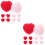 48 Pcs Wool Felt Hearts Decorations Colored Small Adorable Photo Props 8