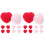 48 Pcs Wool Felt Hearts Decorations Colored Small Adorable Photo Props 4