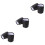6 Pcs Portable Cup Holder Bag Waterproof Stroller Hanging Rack Black 5