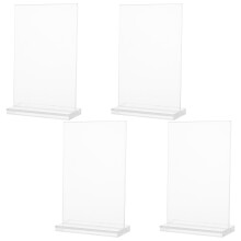 16 Pcs Acrylic Clear Display Stand For Tabletop Posters Menus Tags