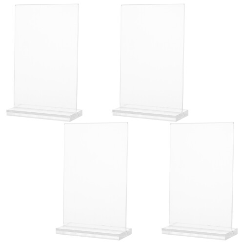 16 Pcs Acrylic Clear Display Stand For Tabletop Posters Menus Tags