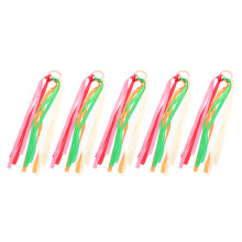 5Pcs 25Cm Wooden Handle Dance Ribbon For Kids