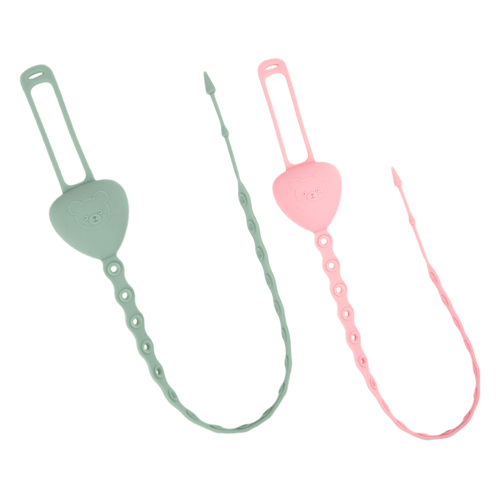 4 Pcs Silicone Pacifier Safety Straps Stretchable Teether Clips 1