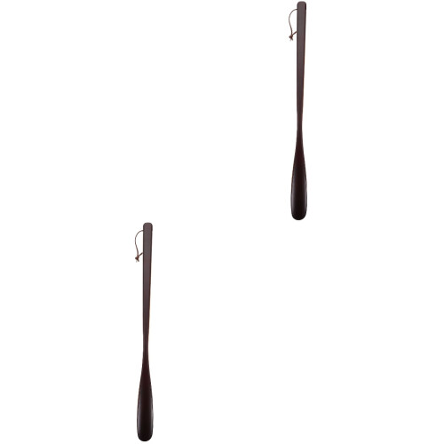 2Pcs Wooden Long Shoehorn For Elderly Household Use 2