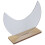 5Pcs Wooden Tabletop Makeup Mirror Moon Style Desktop Irregular 1