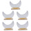 5Pcs Wooden Tabletop Makeup Mirror Moon Style Desktop Irregular 8