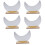 5Pcs Wooden Tabletop Makeup Mirror Moon Style Desktop Irregular 9