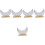 5Pcs Wooden Tabletop Makeup Mirror Moon Style Desktop Irregular 6