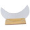 5Pcs Wooden Tabletop Makeup Mirror Moon Style Desktop Irregular 2