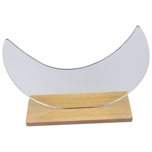 5Pcs Wooden Tabletop Makeup Mirror Moon Style Desktop Irregular 1