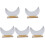5Pcs Wooden Tabletop Makeup Mirror Moon Style Desktop Irregular 4