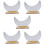 5Pcs Wooden Tabletop Makeup Mirror Moon Style Desktop Irregular 10