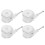 8 Pcs Universal Plastic Replacement Wheels For 3