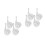 8 Pcs Universal Plastic Replacement Wheels For 10