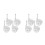 8 Pcs Universal Plastic Replacement Wheels For 6