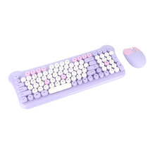 Lila 2,4 GHz kabellose Tastatur & Maus 98 Tasten