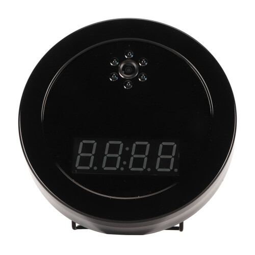 2MP WiFi Clock Camera with Night Vision, 128GB Support, Two-Way Audio