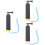3Pcs Dive Buoy Pole Floating Handheld Handle For 4 Yellow 6
