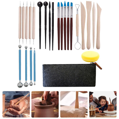 One Set Pottery Clay And Modeling Tools For Polymer Clay 1
