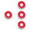 4Pcs Polyester Cat Recovery Collar With Watermelon Design 6